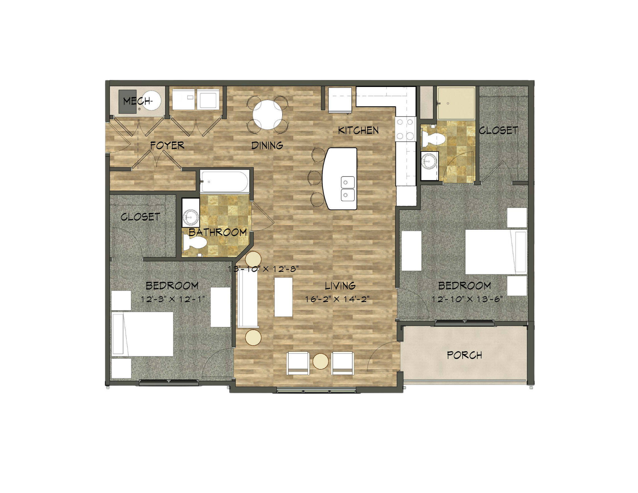 Floor Plans of The Residences at Akita Lane in Canal Winchester, OH